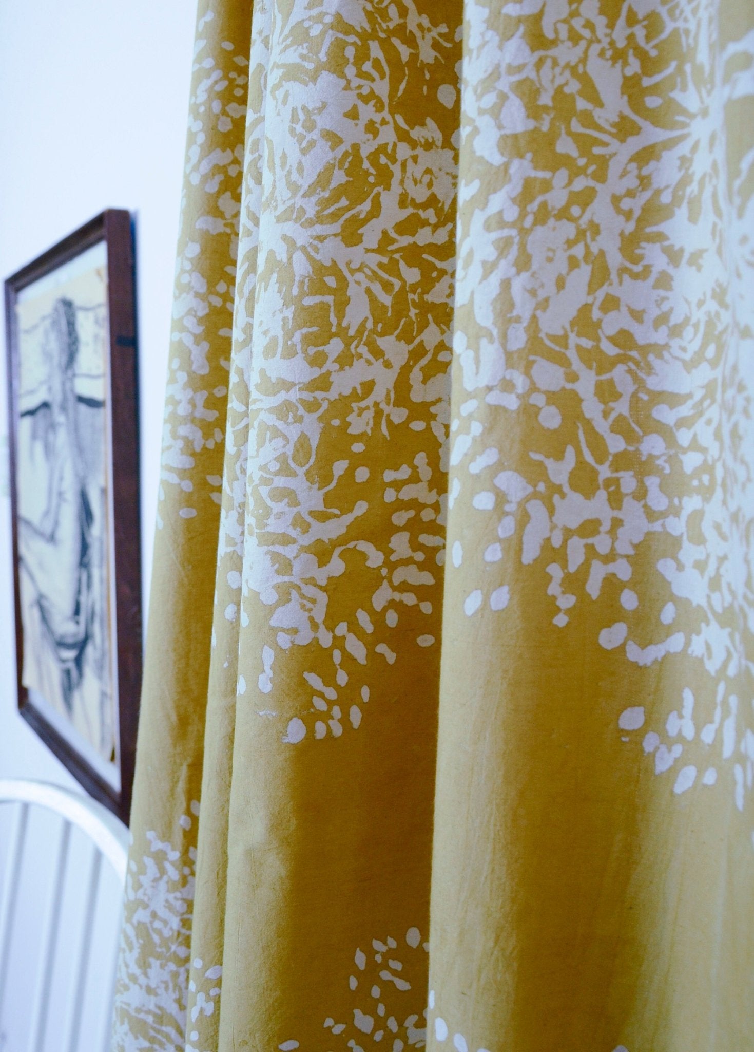 Handmade Curtain, 84 - inch Long Cotton Panel - Forest Tree - Che Cose Belle