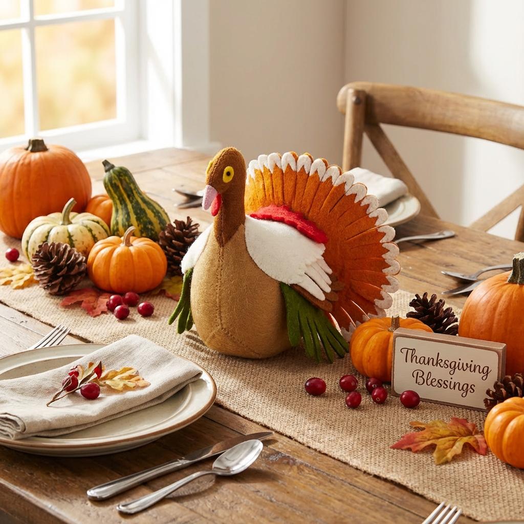 Handmade Decorative Turkey Hand Felted Wool Arcadia Home - Che Cose Belle