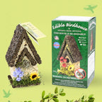 Handmade Edible Birdhouse - Dark Roof, Tall Birdhouse Covered in Bird Seeds - Che Cose Belle