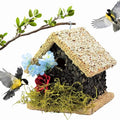 Handmade Edible Birdhouse - Light Roof, Short Birdhouse Covered in Bird Seeds - Che Cose Belle