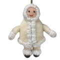 Handmade Felt Snowsuit Gal Christmas Ornament - Cream Arcadia Home - Che Cose Belle