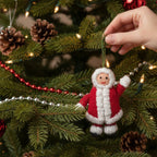 Handmade Felt Snowsuit Gal Christmas Ornament - Red Arcadia Home