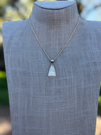 Handmade Gold Filled Over Sterling Silver & Opal Inlay Pendant Necklace 16" - Che Cose Belle