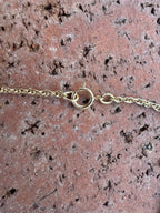 Handmade Gold Filled Over Sterling Silver & Opal Inlay Pendant Necklace 16" - Che Cose Belle
