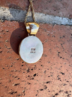 Handmade Gold Filled Over Sterling Silver & Opal Inlay Pendant Necklace - Che Cose Belle