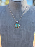 Handmade Gold Filled Over Sterling Silver & Sonoran Mountain Turquoise Inlay Pendant Necklace - Che Cose Belle