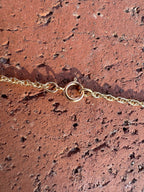 Handmade Gold Filled Over Sterling Silver & Sonoran Mountain Turquoise Inlay Pendant Necklace 18" - Che Cose Belle