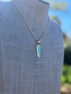Handmade Gold Filled Over Sterling Silver & Sonoran Mountain Turquoise Inlay Pendant Necklace - Che Cose Belle