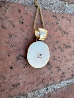 Handmade Gold Filled Over Sterling Silver & Sonoran Mountain Turquoise Inlay Pendant Necklace - Che Cose Belle