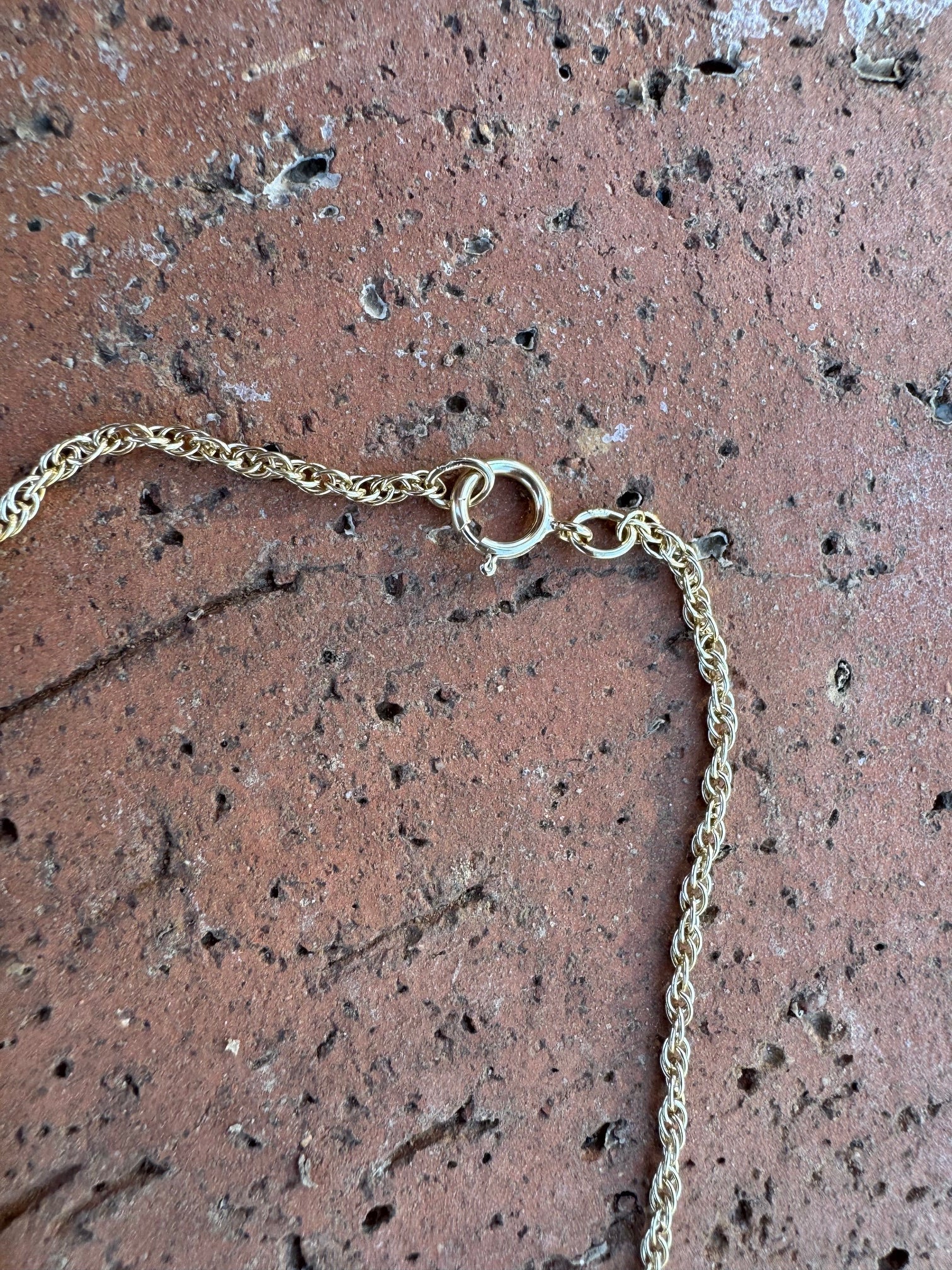 Handmade Gold Filled Over Sterling Silver & Turquoise Inlay Pendant Necklace 18" - Che Cose Belle