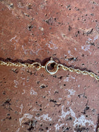 Handmade Gold Filled Over Sterling Silver & Turquoise Inlay Pendant Necklace - Che Cose Belle