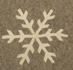 Gray Hand Felted Wool Christmas Table Runner - Snowflakes - 16"x44" Arcadia Home