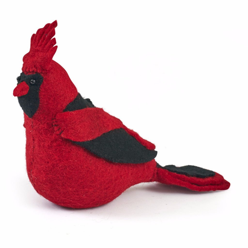 Handmade Hand Felted Wool Christmas Tree Topper - Cardinal Arcadia Home
