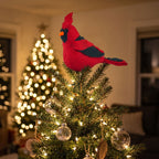 Handmade Hand Felted Wool Christmas Tree Topper - Cardinal Arcadia Home - Che Cose Belle