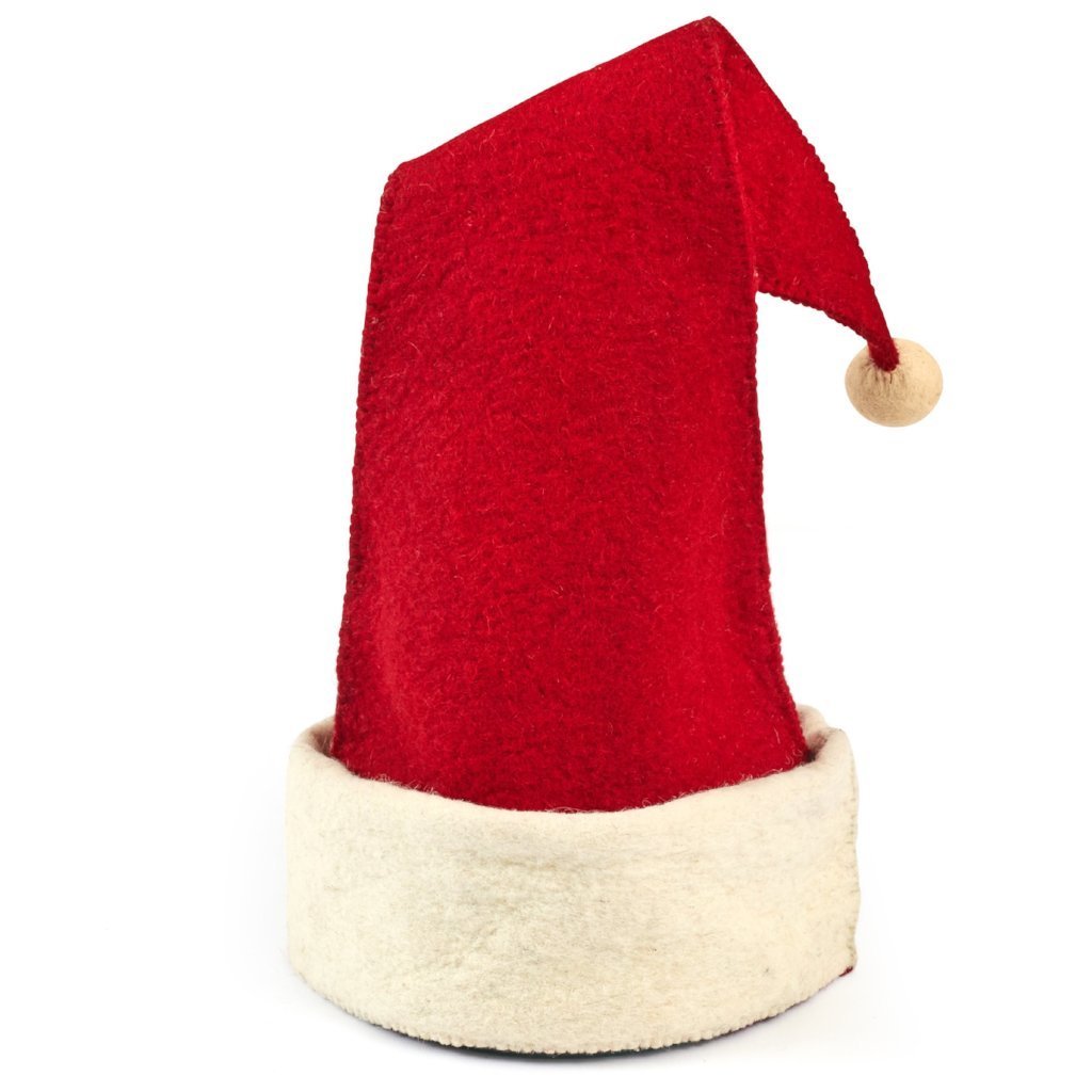 Handmade Hand Felted Wool Christmas Tree Topper - Santa Hat Arcadia Home - Che Cose Belle