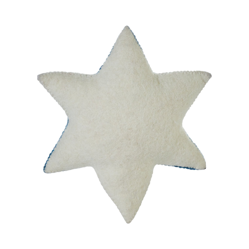 Handmade Hand Felted Wool Christmas Tree Topper - Star of David Arcadia Home