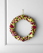 Handmade Hand Felted Wool Wreath - Multicolor Ball - 14" Arcadia Home - Che Cose Belle