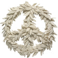 Handmade Hand Felted Wool Wreath - Peace Symbol Cream - 14" Arcadia Home - Che Cose Belle