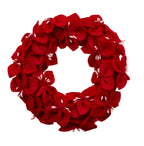Handmade Hand Felted Wool Wreath - Red Amaryllis Flowers - 14" Arcadia Home - Che Cose Belle
