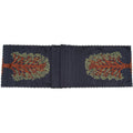 Handmade Navy Silk Table Runner Tree of Life Embroidery and Hand Beading - 18"x72" Arcadia Home - Che Cose Belle