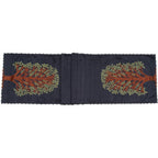 Handmade Navy Silk Table Runner Tree of Life Embroidery and Hand Beading - 18"x72" Arcadia Home - Che Cose Belle