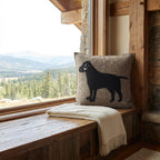 Handmade Pillow Hand Felted Wool - Black Lab Gray - 20" Arcadia Home - Che Cose Belle