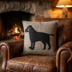 Handmade Pillow Hand Felted Wool - Black Lab Gray - 20" Arcadia Home - Che Cose Belle