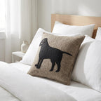 Handmade Pillow Hand Felted Wool - Black Lab Gray - 20" Arcadia Home - Che Cose Belle