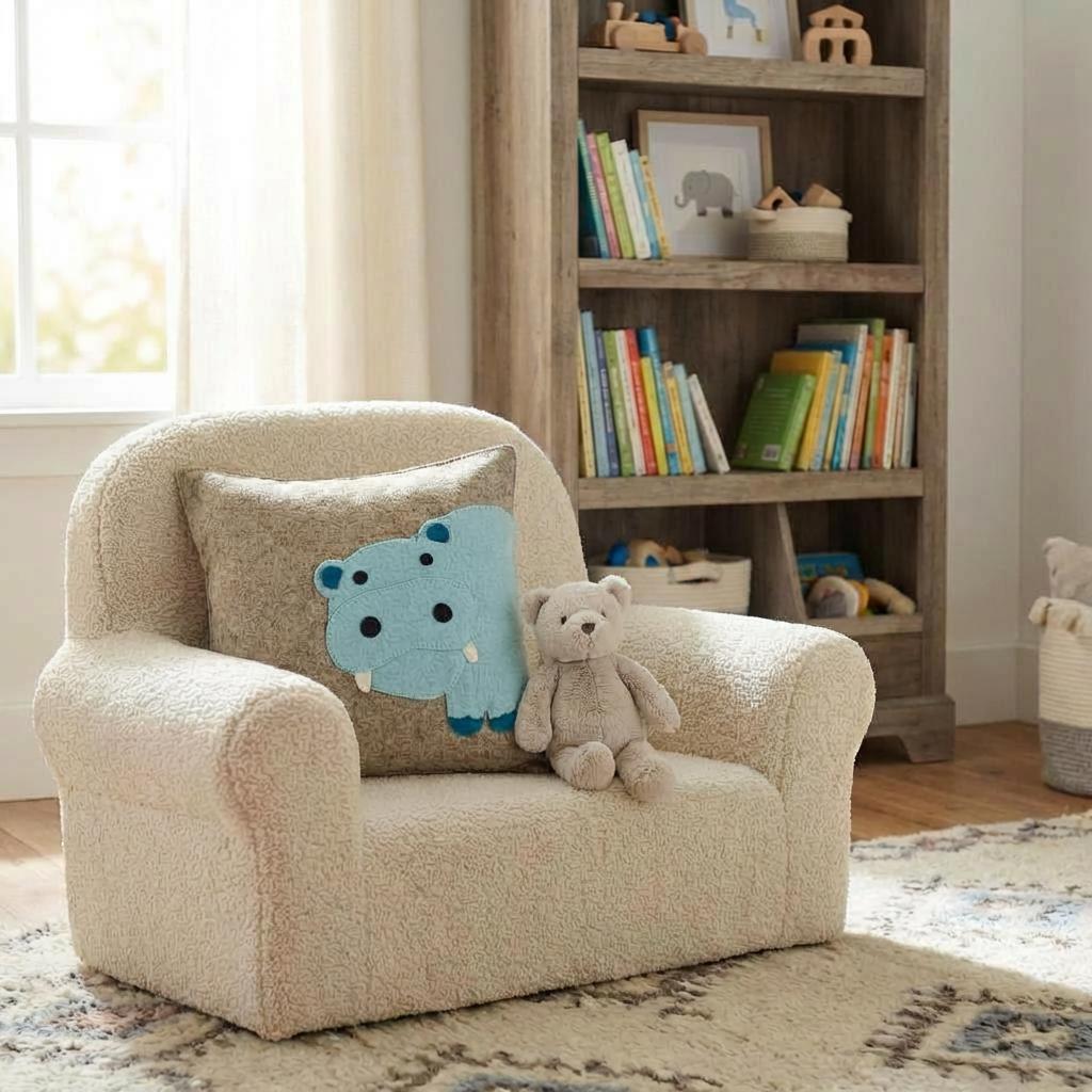 Handmade Pillow Hand Felted Wool - Blue Hippo Gray - 18" Arcadia Home - Che Cose Belle
