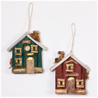 Handmade Recycled Driftwood Christmas House Ornament - Che Cose Belle