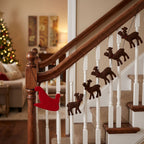 Handmade Reindeer Christmas Garland and Bunting Hand Felted Wool - 6' Arcadia Home - Che Cose Belle