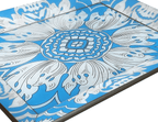 Handmade Reverse Painted Mirror Tray Beveled Edge Sky Blue - Medium Arcadia Home - Che Cose Belle