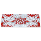 Handmade Reverse Painted Mirror Tray Beveled Edge Tomato Red - Small Arcadia Home - Che Cose Belle