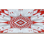Handmade Reverse Painted Mirror Tray Beveled Edge Tomato Red - Small Arcadia Home - Che Cose Belle