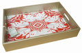 Handmade Reverse Painted Mirror Tray Red - Medium Arcadia Home - Che Cose Belle