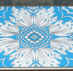 Handmade Reverse Painted Mirror Tray Sky Blue - Medium Arcadia Home - Che Cose Belle