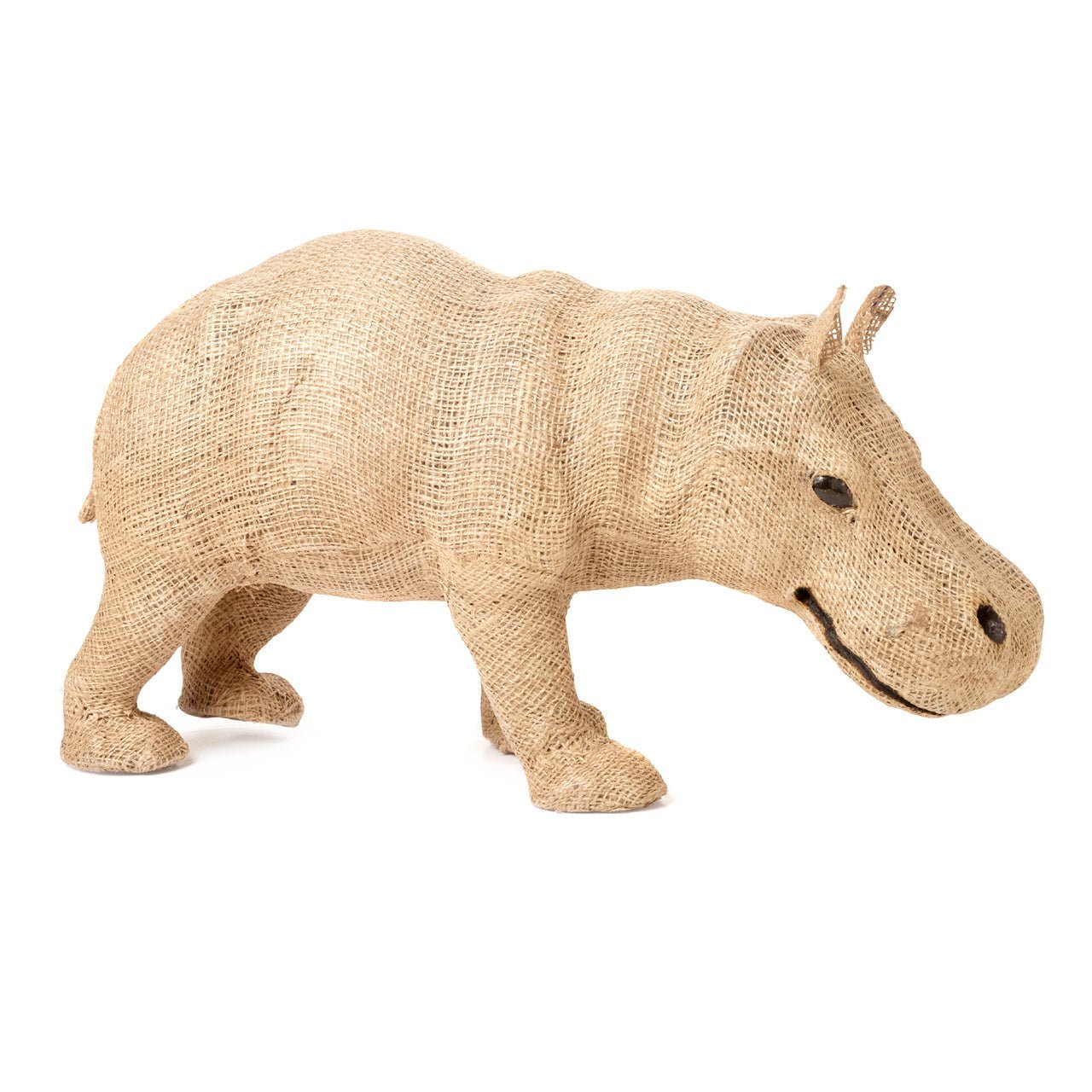 Handmade Rustic Jute Hippo Christmas Ornament Arcadia Home - Che Cose Belle