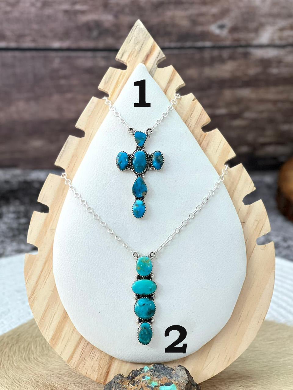Handmade Sterling Silver Arizona Blue Turquoise Necklace "Signed Nizhoni" - Che Cose Belle