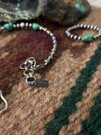 Handmade Sterling Silver Beaded Emerald Valley Bracelet Ring Set - Che Cose Belle
