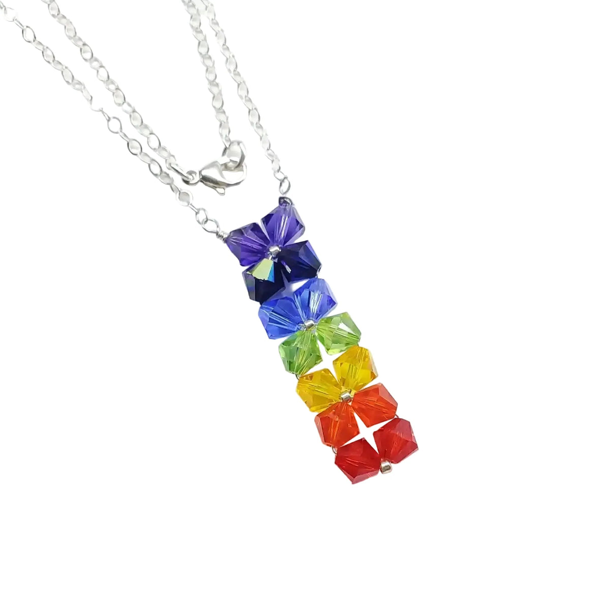 Handmade True Rainbow Crystal Rock Candy Necklace - Che Cose Belle