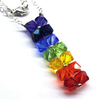 Handmade True Rainbow Crystal Rock Candy Necklace - Che Cose Belle