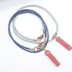 Handmade Wire Wrapped Rustic Raw Red Agate Bolo Necklace - Che Cose Belle
