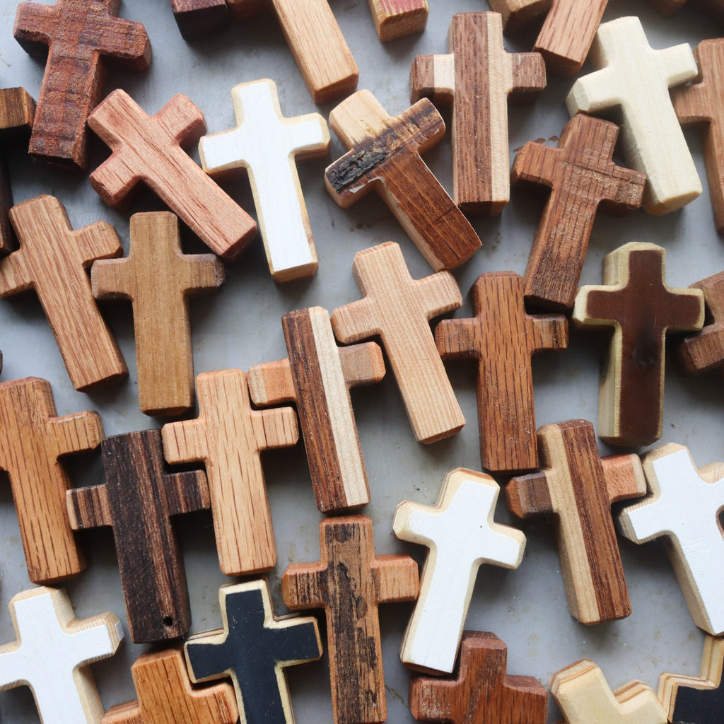 Handmade Wooden Pocket Crosses - Che Cose Belle