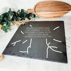 Slate Round 11" Cheese Board Natural Layered Edge Slim 5-6mm