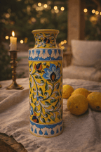 Handpainted Mughal Vase — Handcrafted Blue Pottery, Jaipur - Che Cose Belle