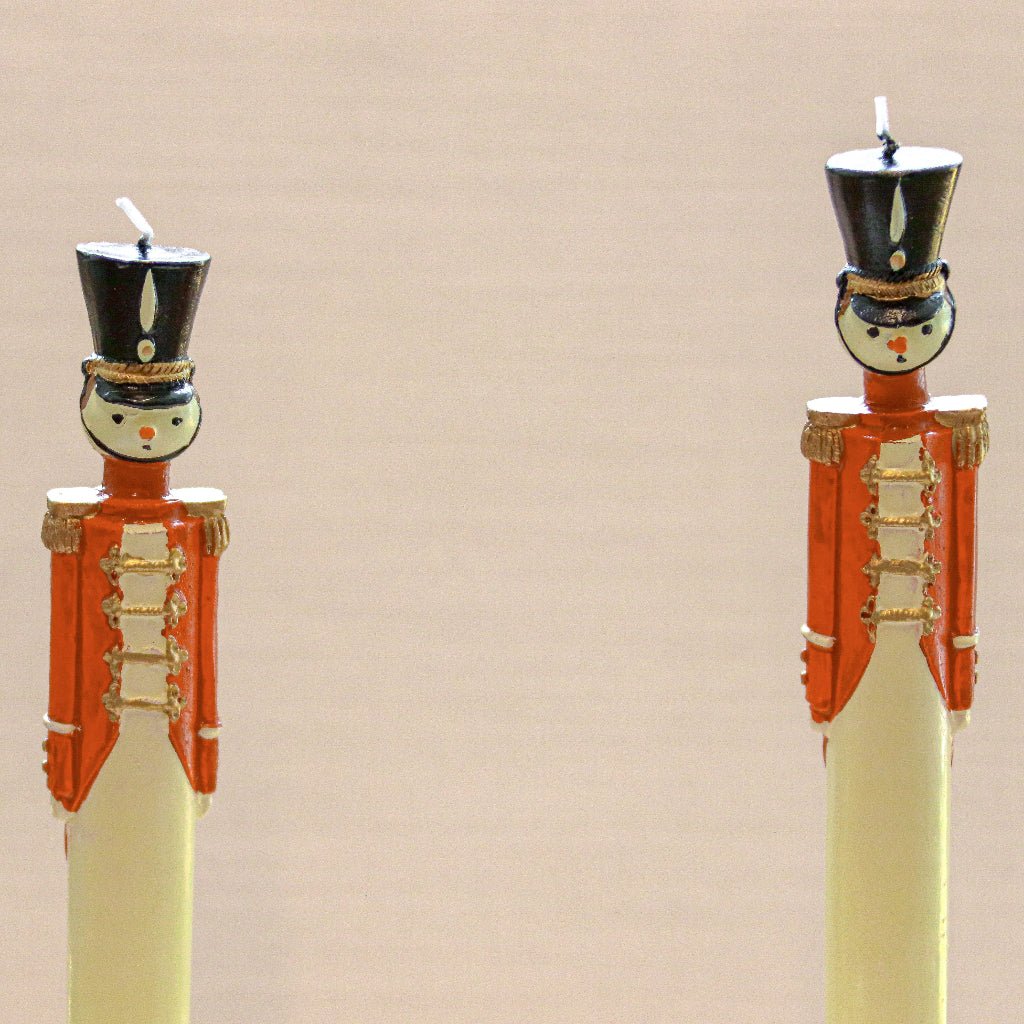 Handpainted Red Royal Guard Candle - Pack of 2 - Che Cose Belle