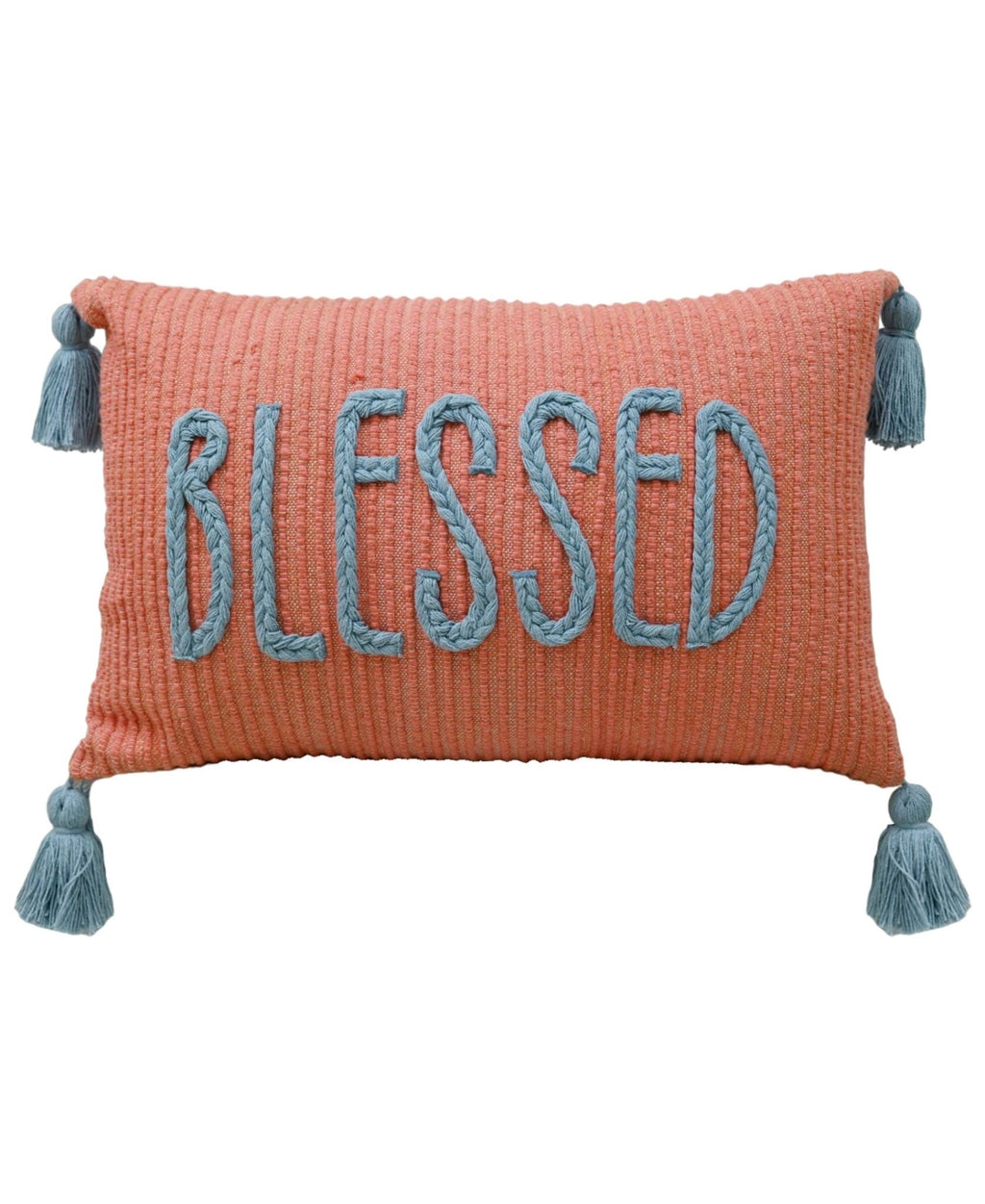 Handwoven Braid Couching Decorative Pillow, 14"X24" - Che Cose Belle