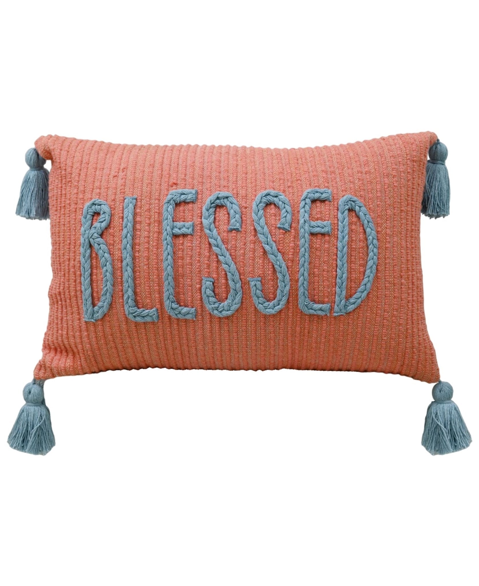 Handwoven Braid Couching Decorative Pillow, 14"X24" - Che Cose Belle