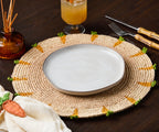 Handwoven Carrot Round Raffia Placemat – Artisan Table Décor - Che Cose Belle