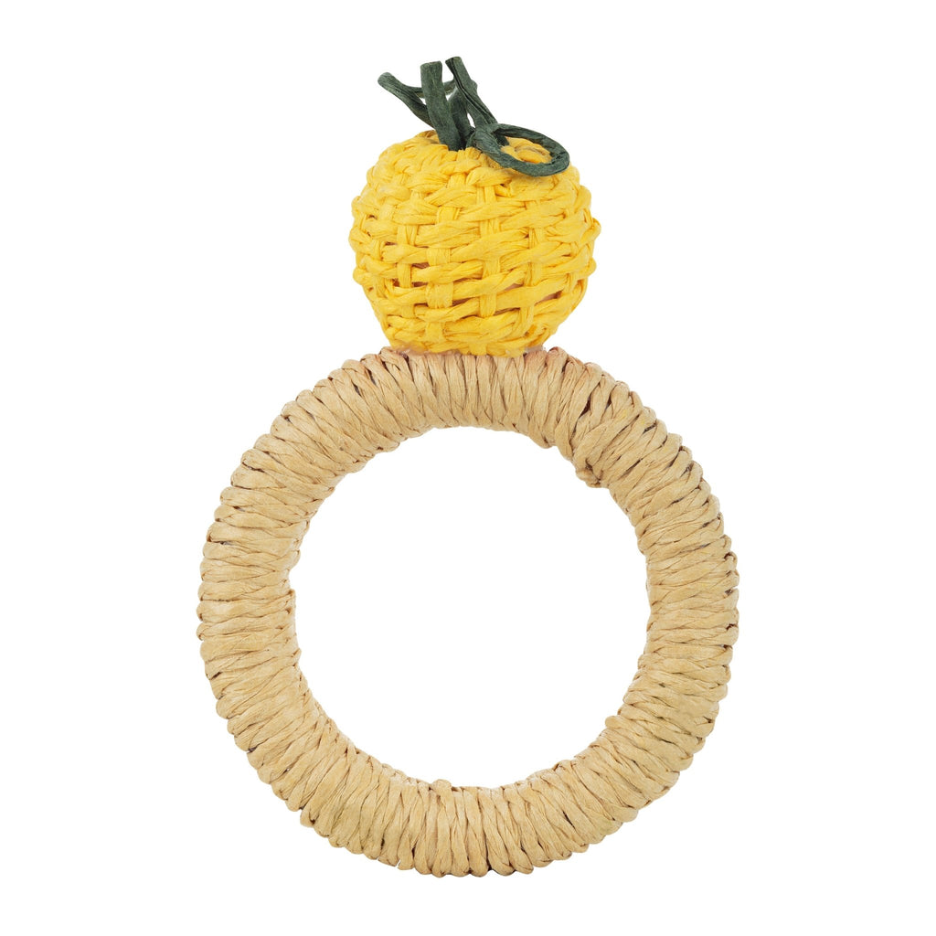 Handwoven Lemon Napkin Ring - Che Cose Belle